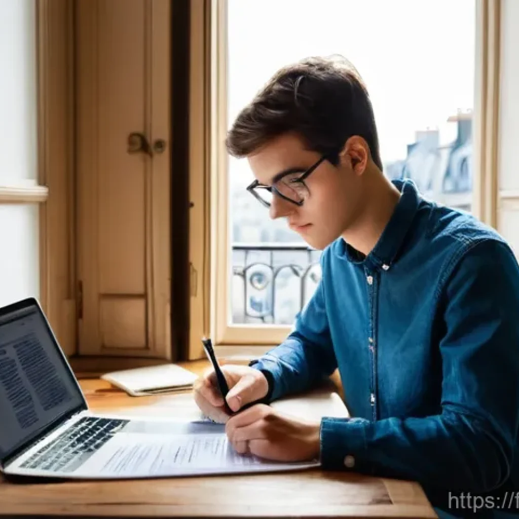 유학 비용 - **Prompt 1: Student Budget Management in Paris**
A focused, young university student in their ea...