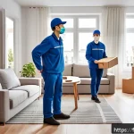 Home 21 이케아 배송비 - A cozy modern French living room setting showcasing a large, bulky Ikea sofa being delivered by two ...